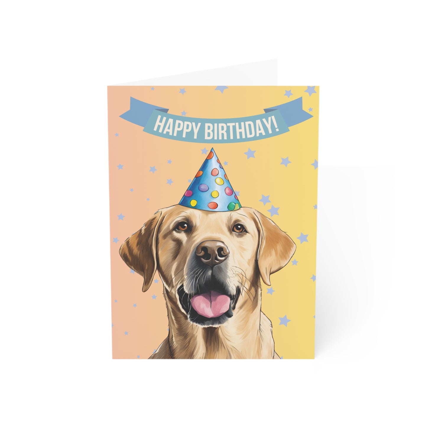 Labrador Happy Birthday 5 x 7 Greeting Cards (10 Pack)