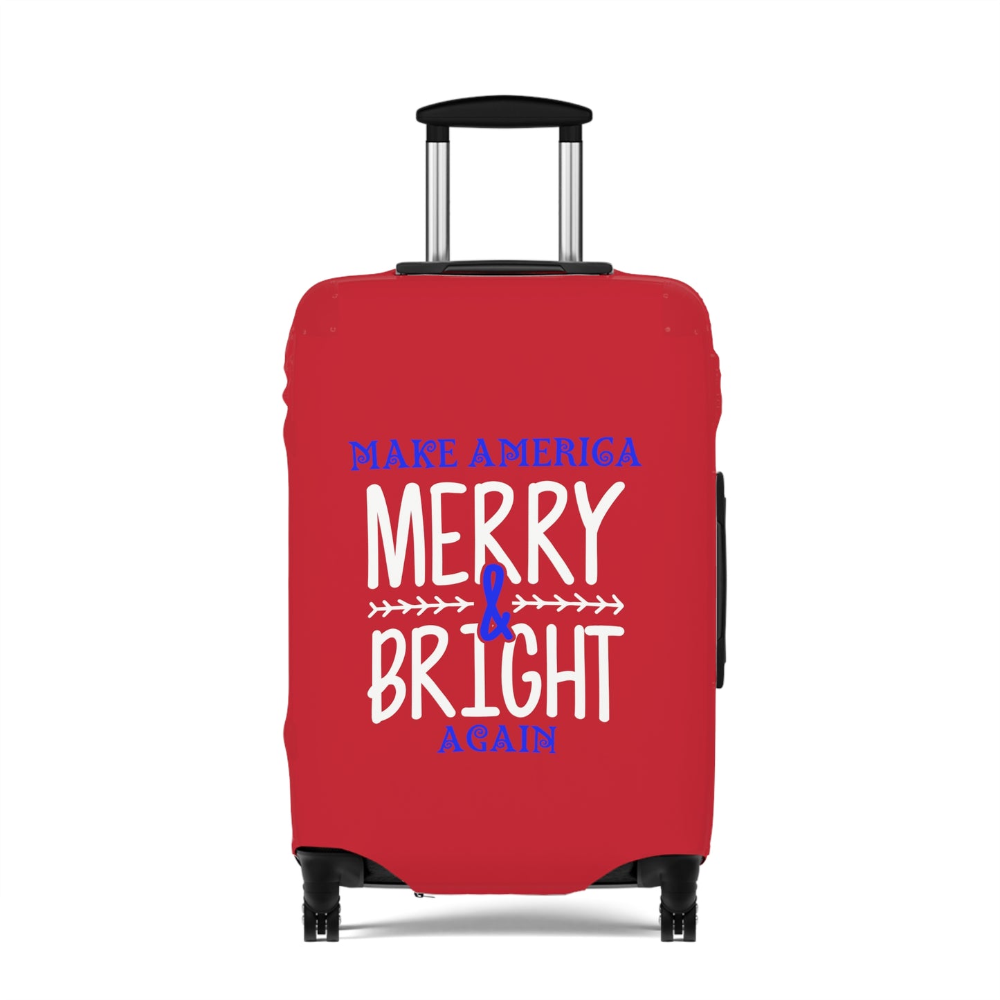 Bold Make America Merry & Bright Again Red Luggage Cover