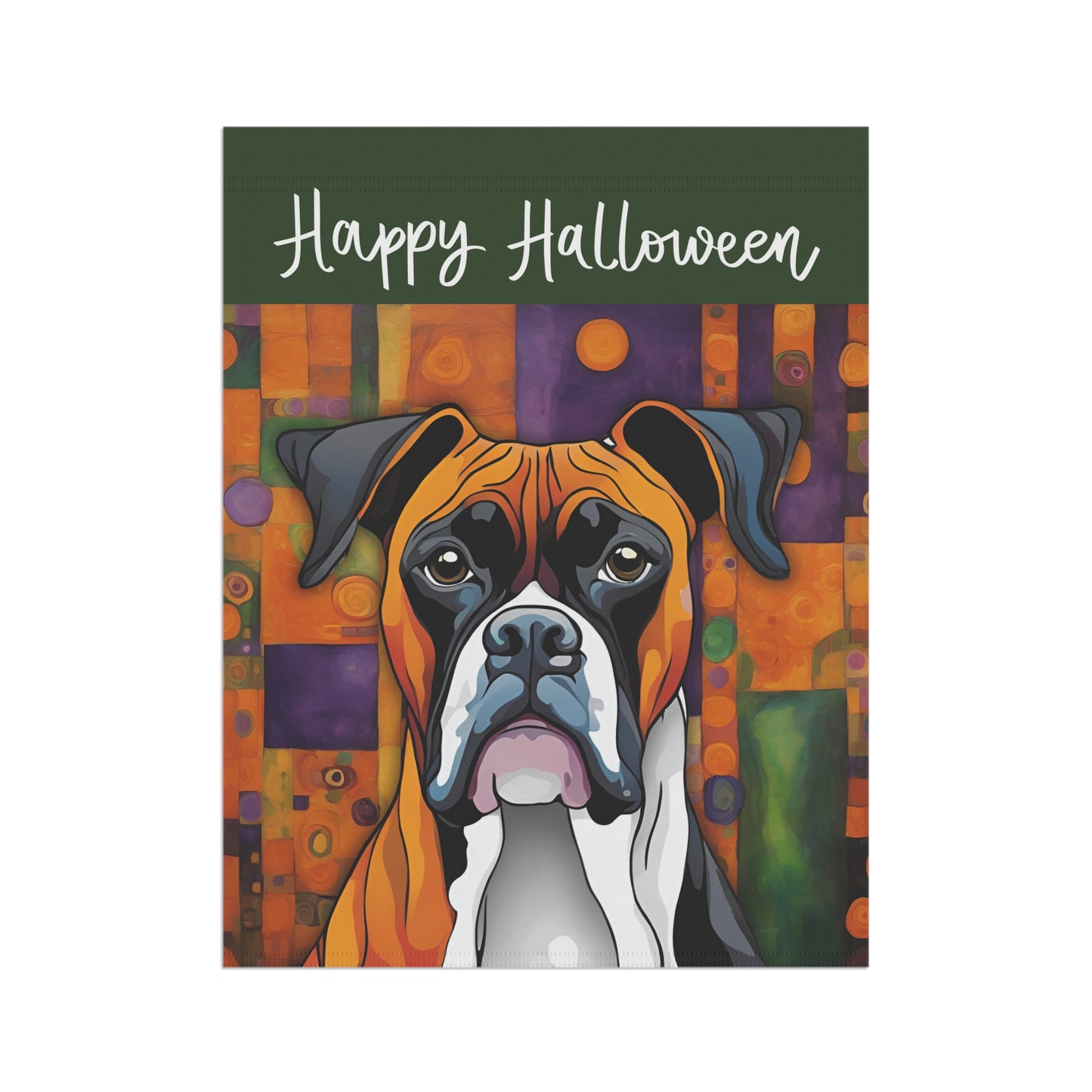 Boxer Happy Halloween 2-Sided Garden & House Flag/Banner