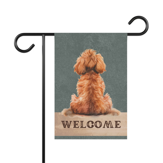 Poodle Welcome 2-Sided Garden & House Flag/Banner