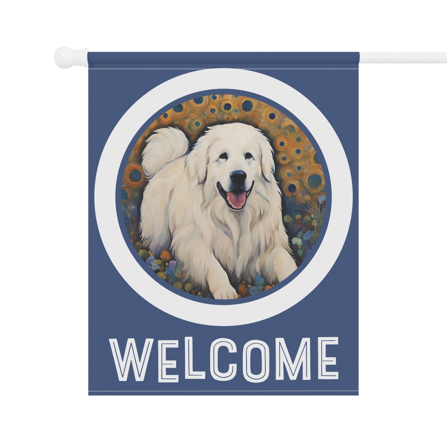 Great Pyrenees Welcome 2-Sided Garden & House Flag/Banner