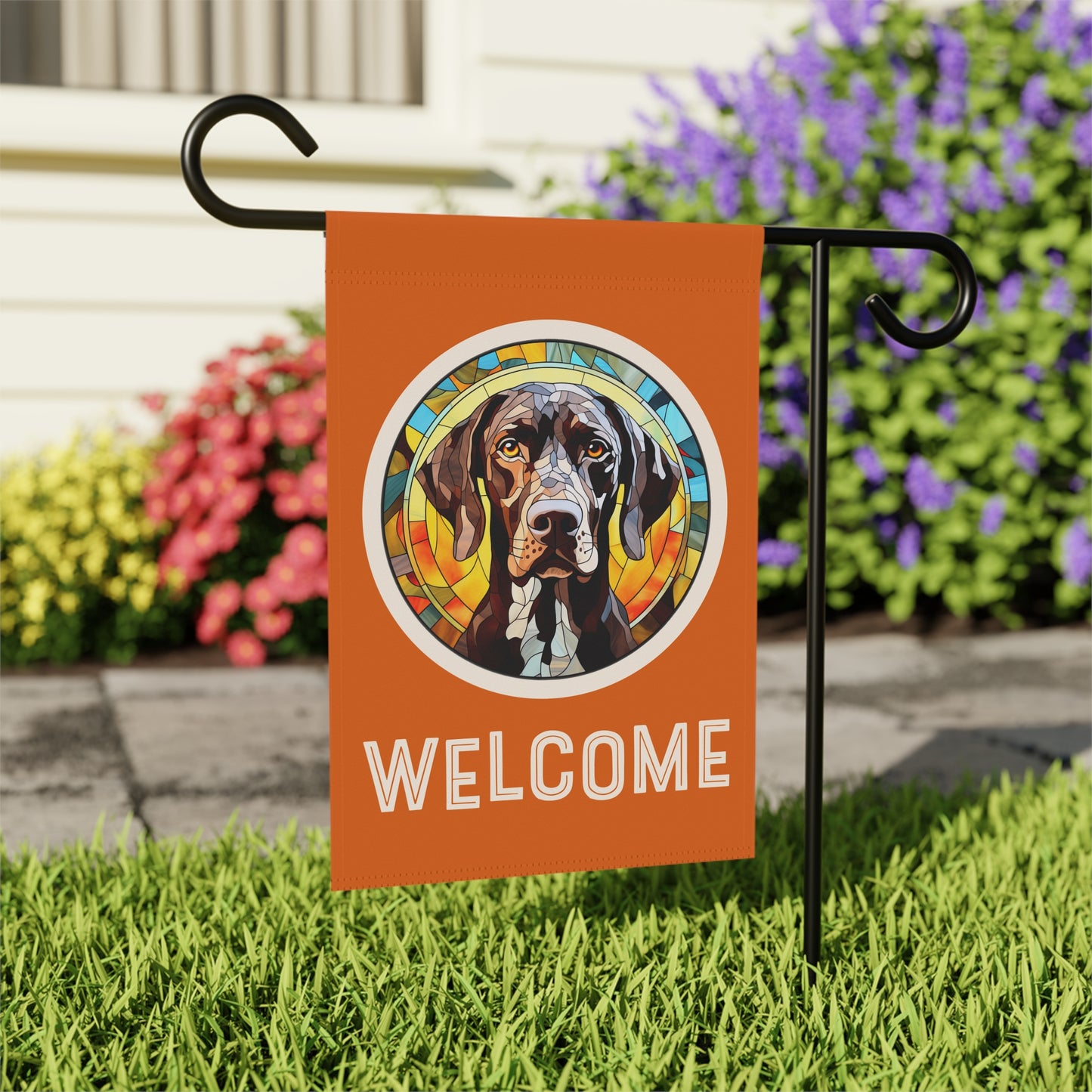 German Shorthaired Pointer Welcome 2-Sided Garden & House Flag/Banner