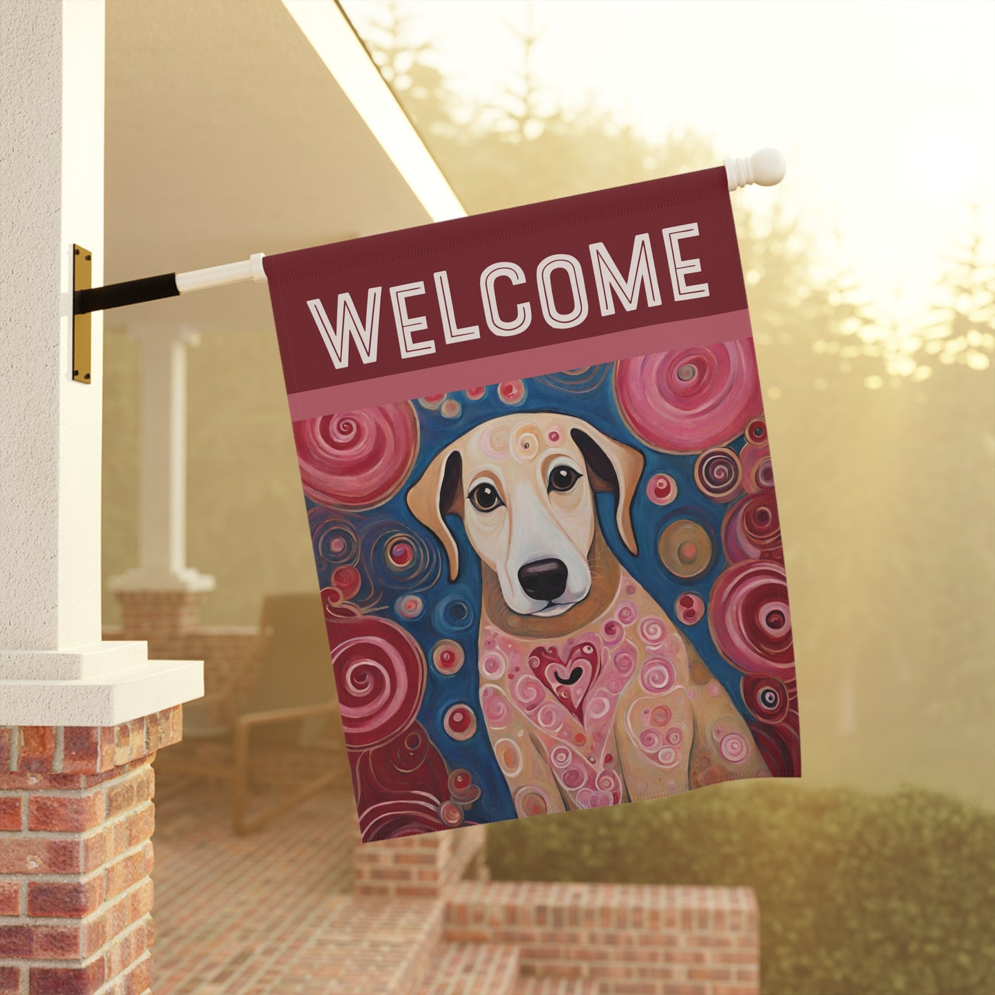 Lola Welcome 2-Sided Garden & House Flag/Banner