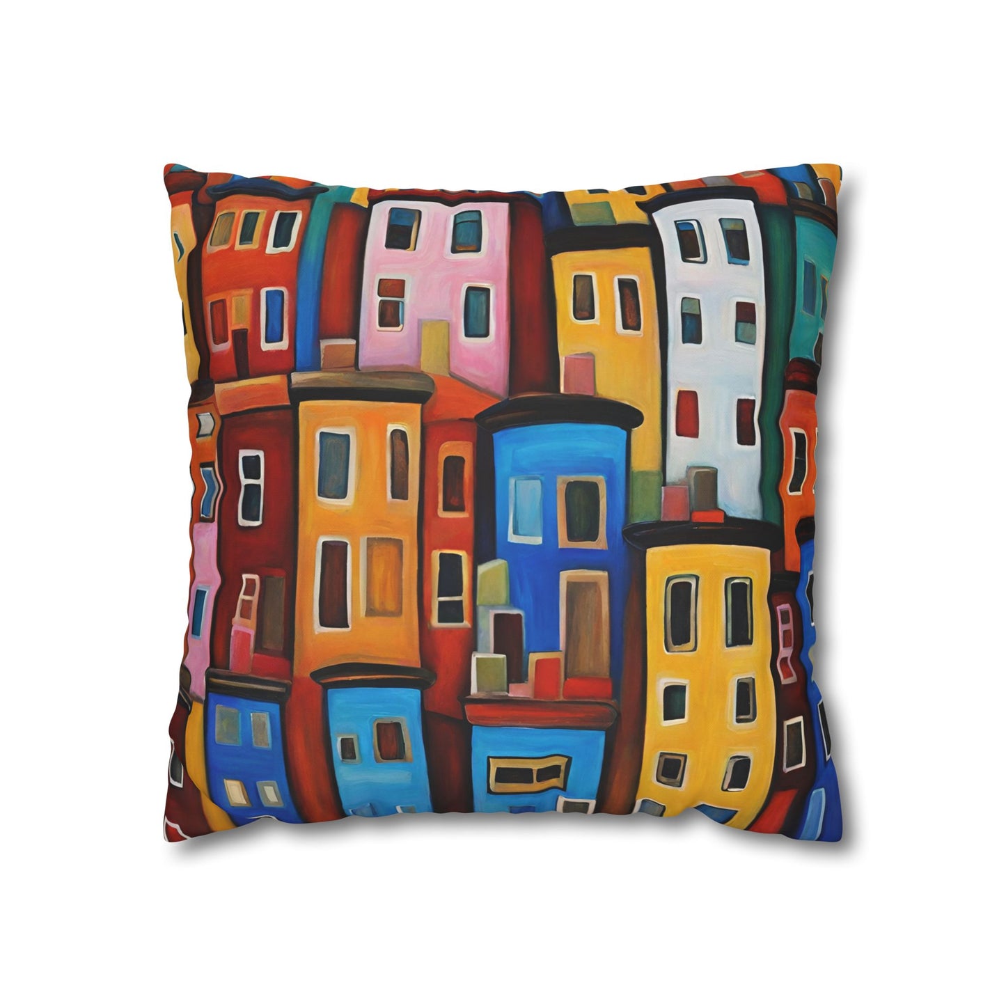 Neighbors Square Poly Canvas Pillowcase