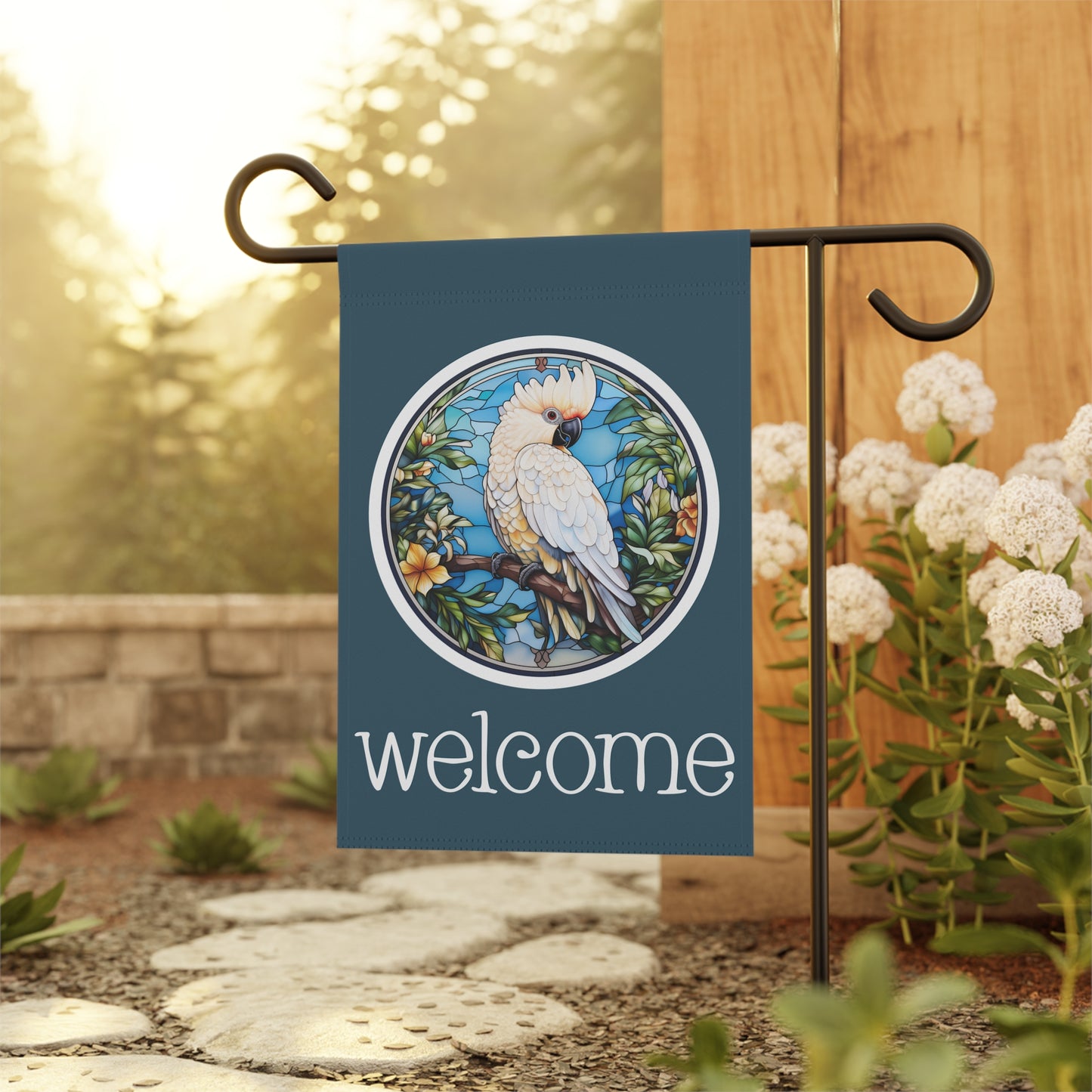 Cockatoo Welcome 2-Sided Garden & House Flag/Banner