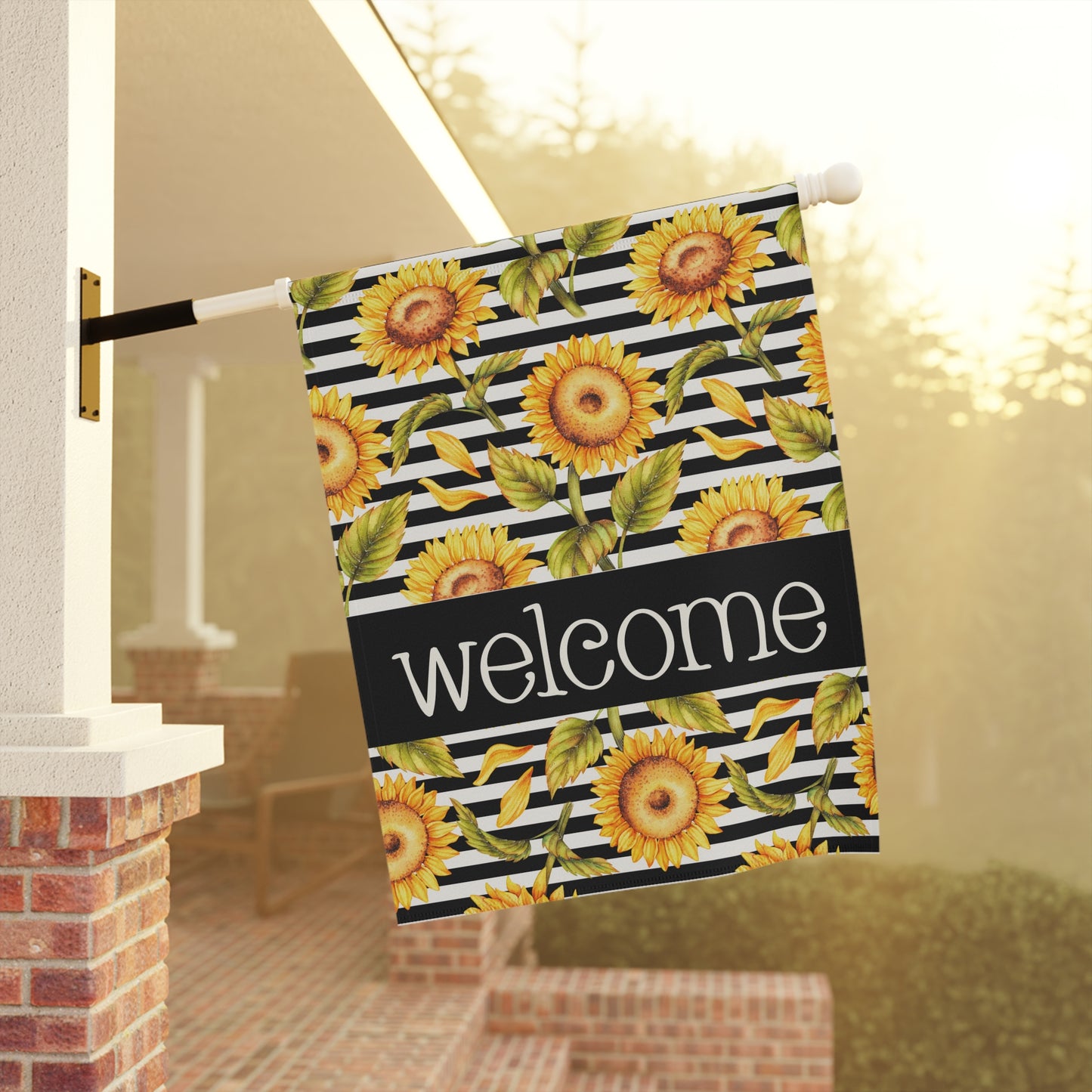 Sunflowers Welcome 2-Sided  Garden & House Flag/Banner