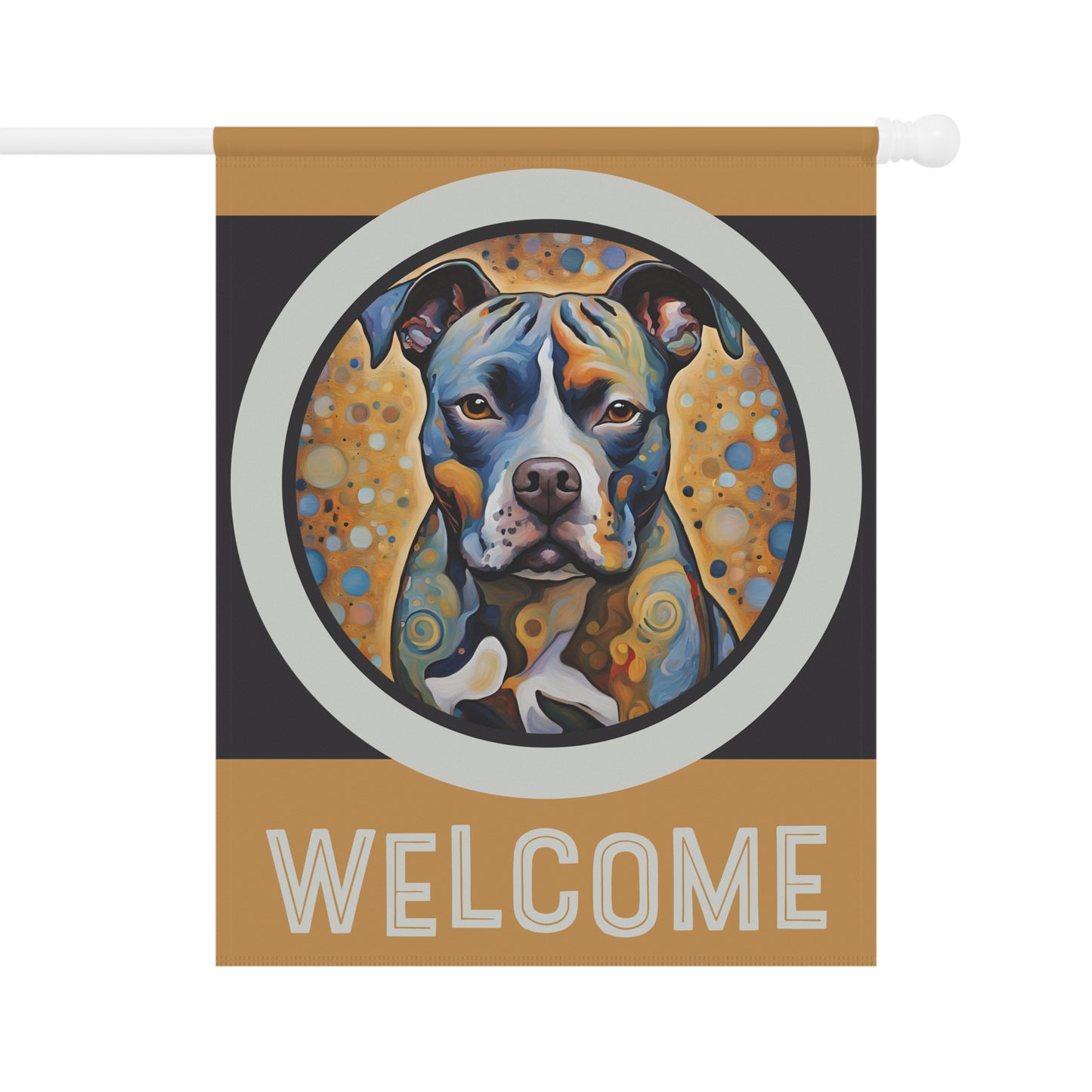 Staffordshire Bull Terrier Welcome 2-Sided Garden & House Flag/Banner