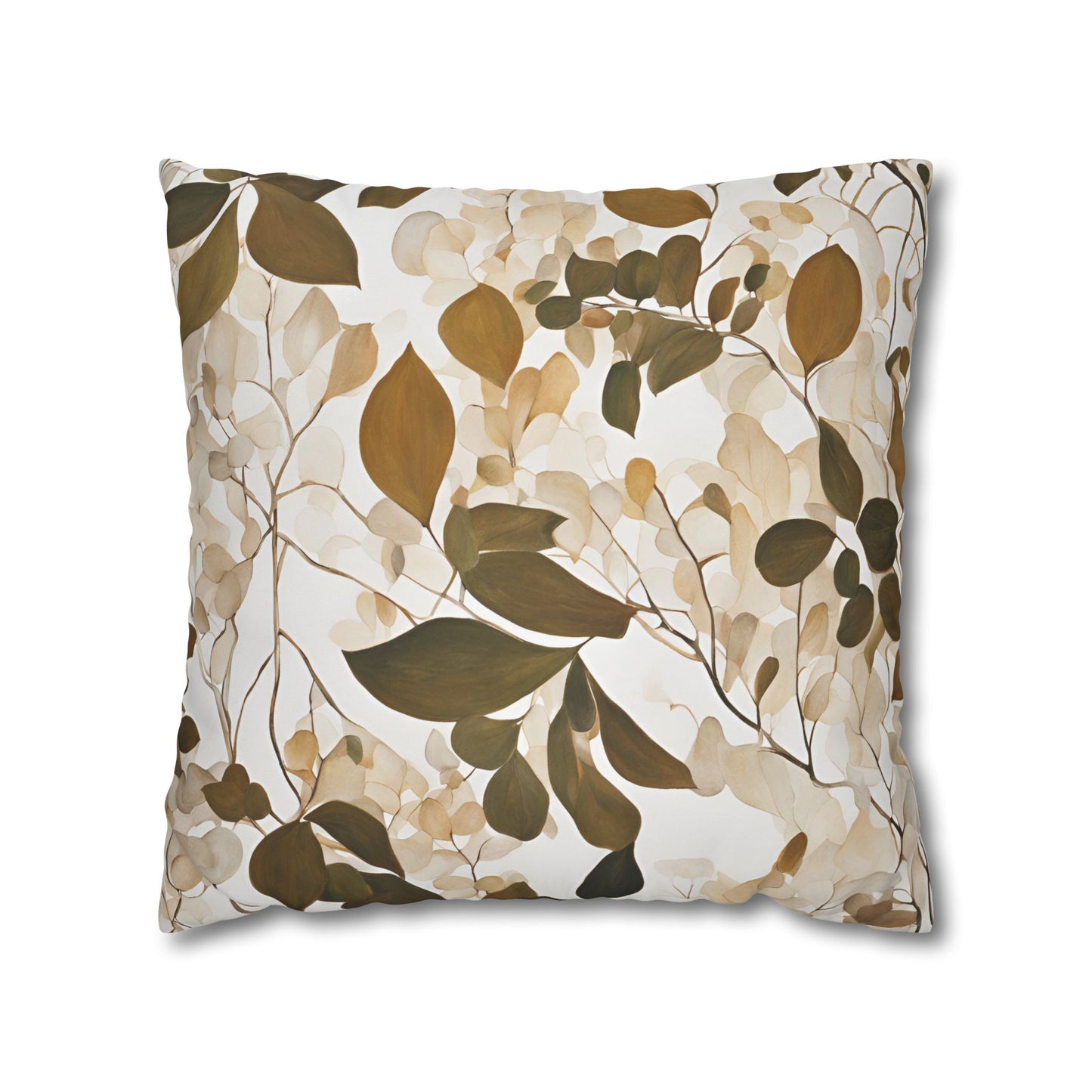 Butterfiled 2 Floral Square Poly Canvas Pillowcase