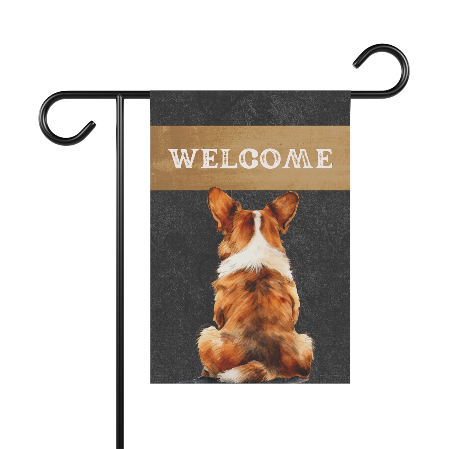 Corgi Welcome 2-Sided Garden & House Flag/Banner