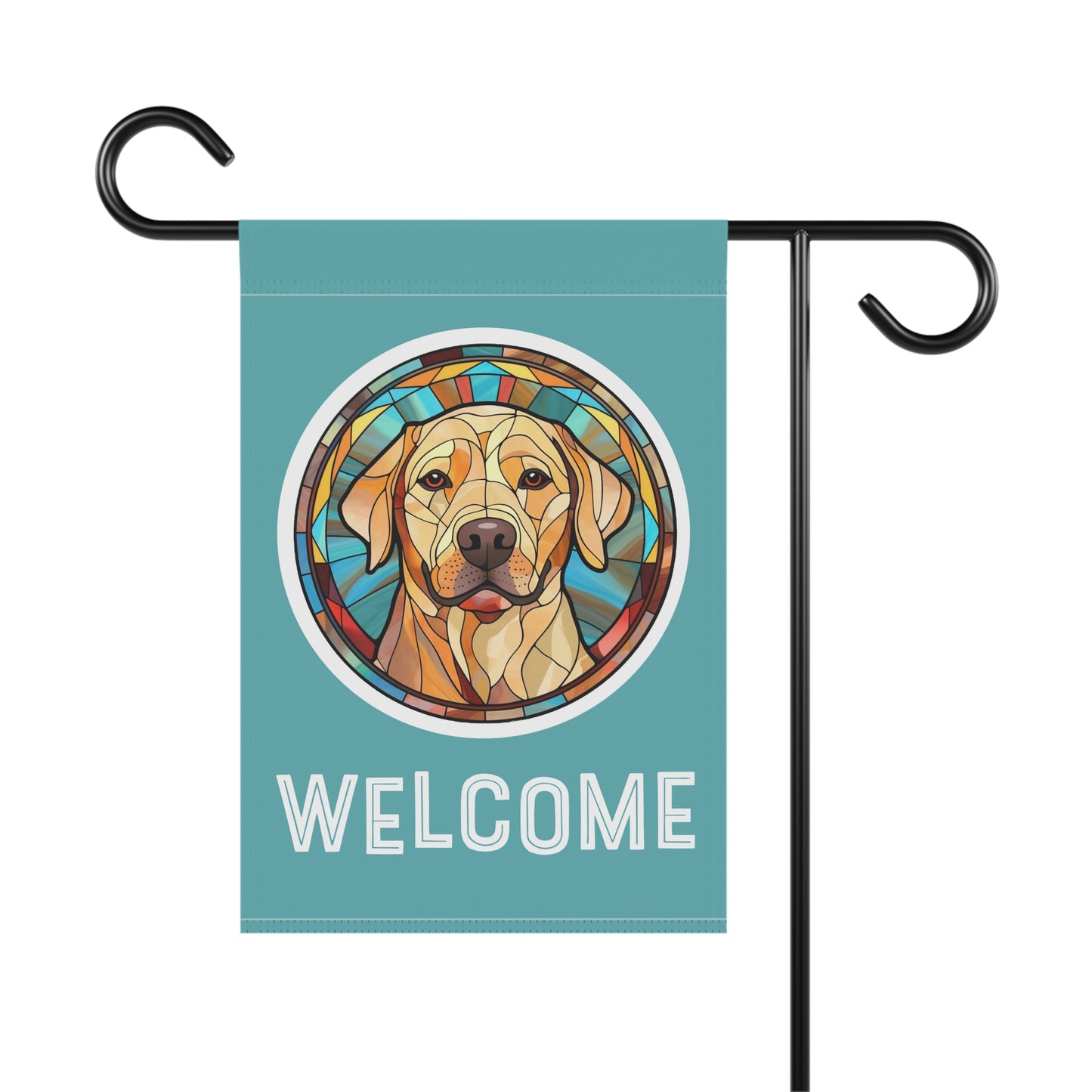 Yellow Labrador Welcome 2-Sided Garden & House Flag/Banner