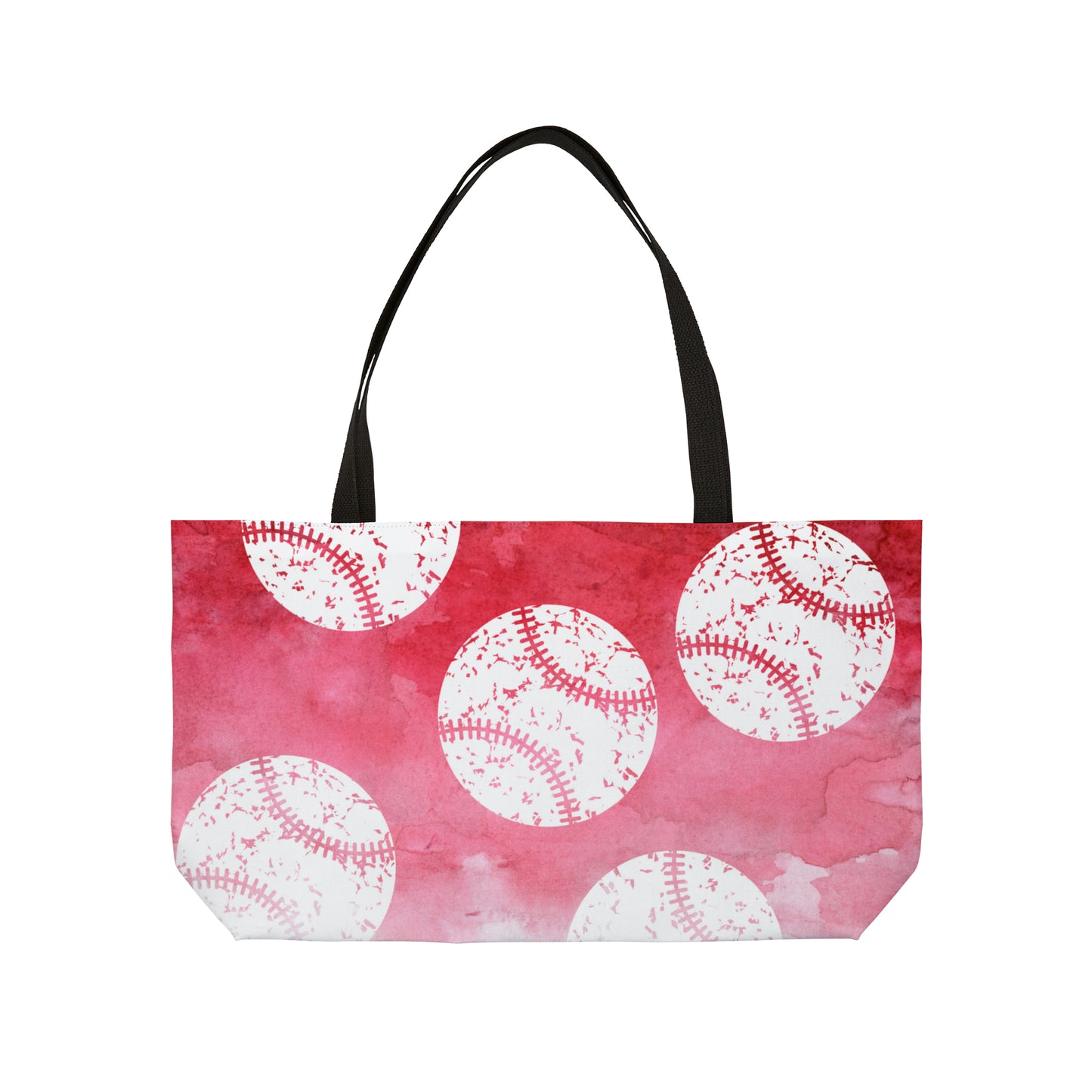 Baseball Faded Red Weekender Tote Bag