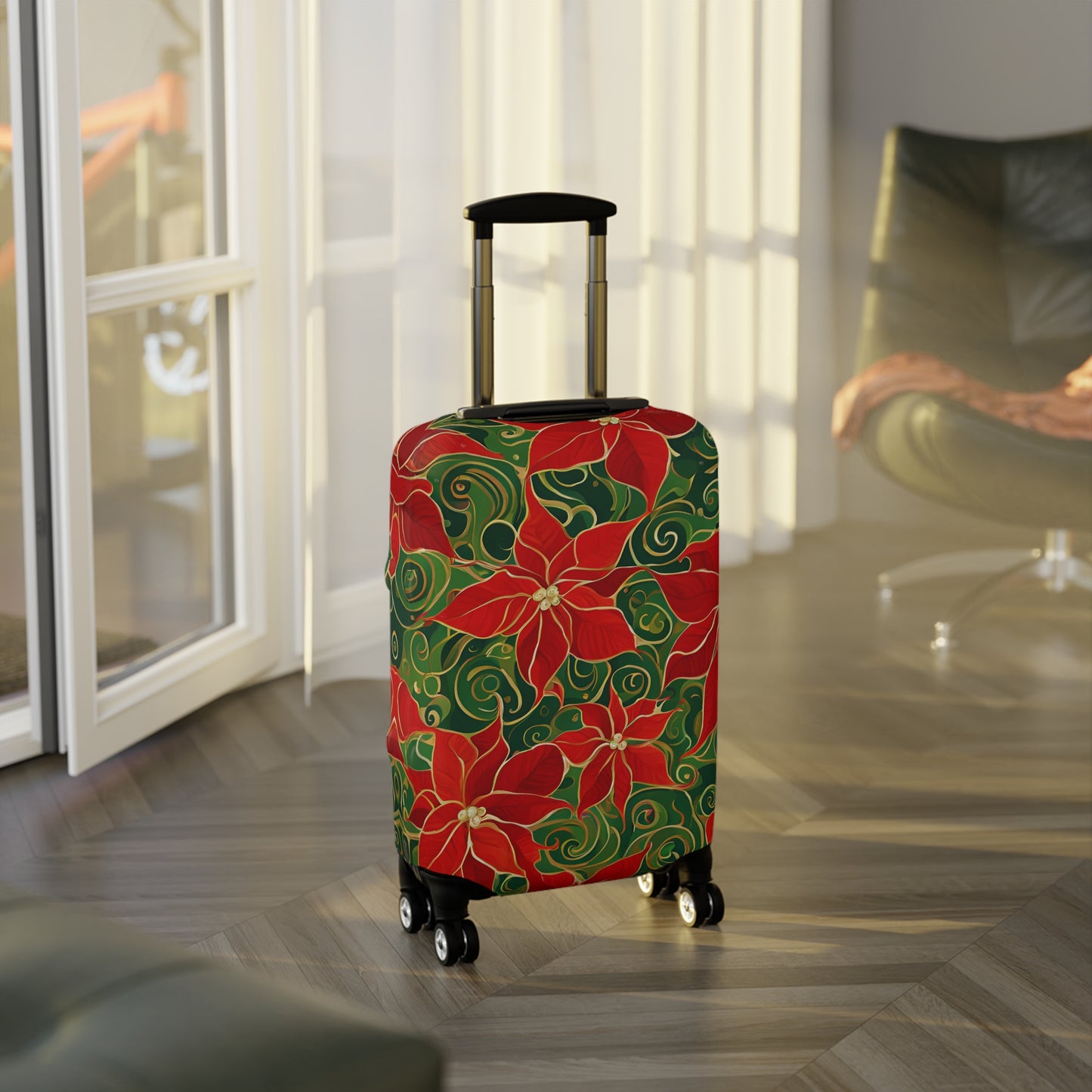 Poinsettias Luggage Cover