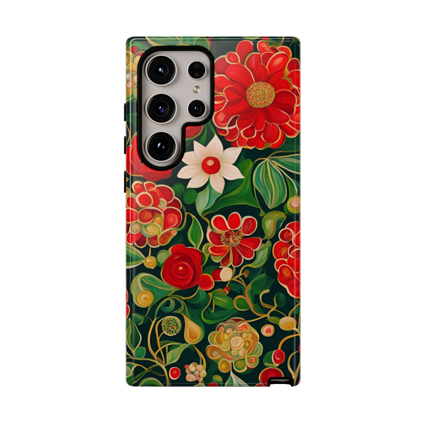 December Flowers iPhone Samsung Galaxy Google Pixel Tough Cases