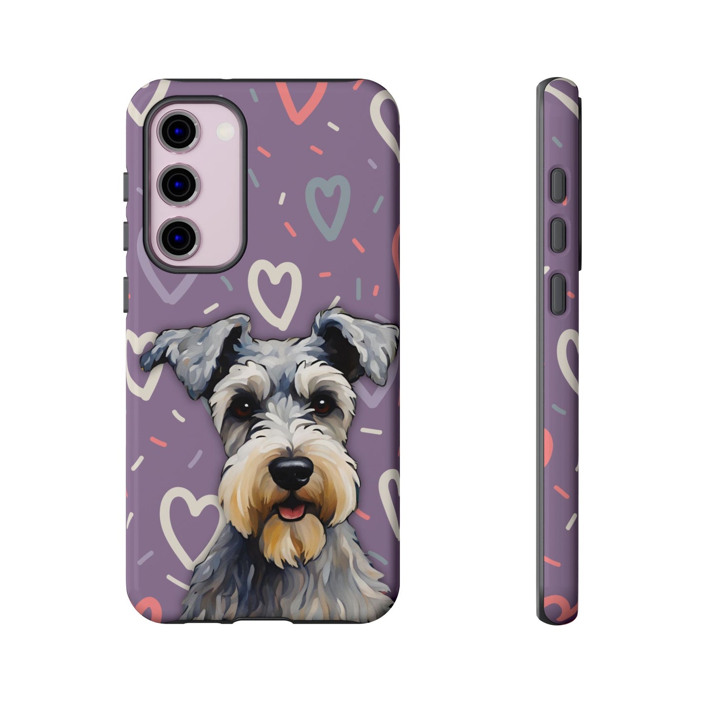 Miniature Schnauzer Love iPhone Samsung Galaxy Google Pixel Glossy Tough Case