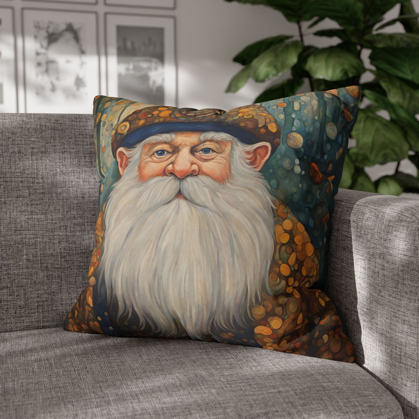 The Gnome Square Poly Canvas Pillowcase