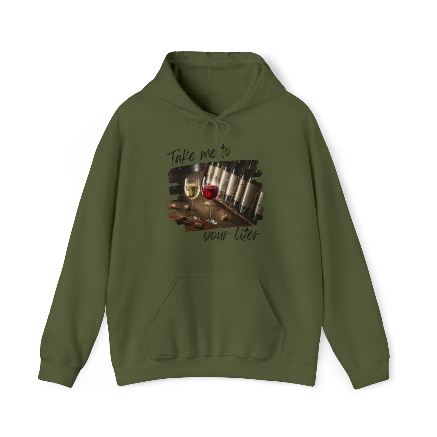 Take Me to Your Liter Wine Unisex Heavy Blend™ Hooded Sweatshirt