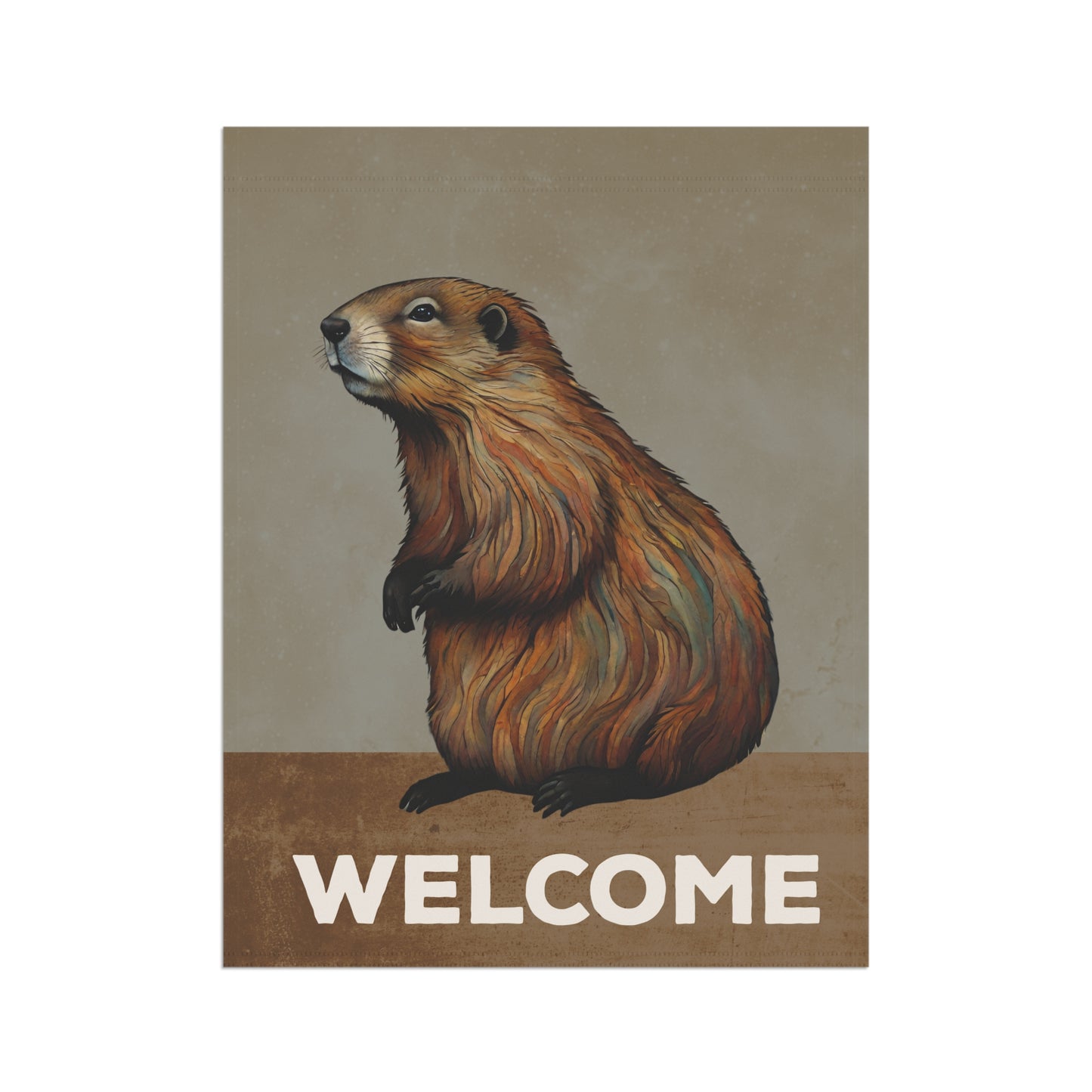 Marmot Welcome 2-Sided Garden & House Flag/Banner