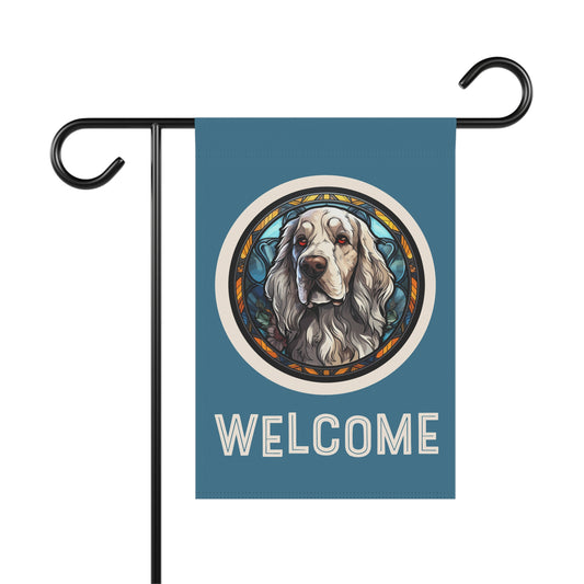 English Setter Welcome 2-Sided Garden & House Flag/Banner