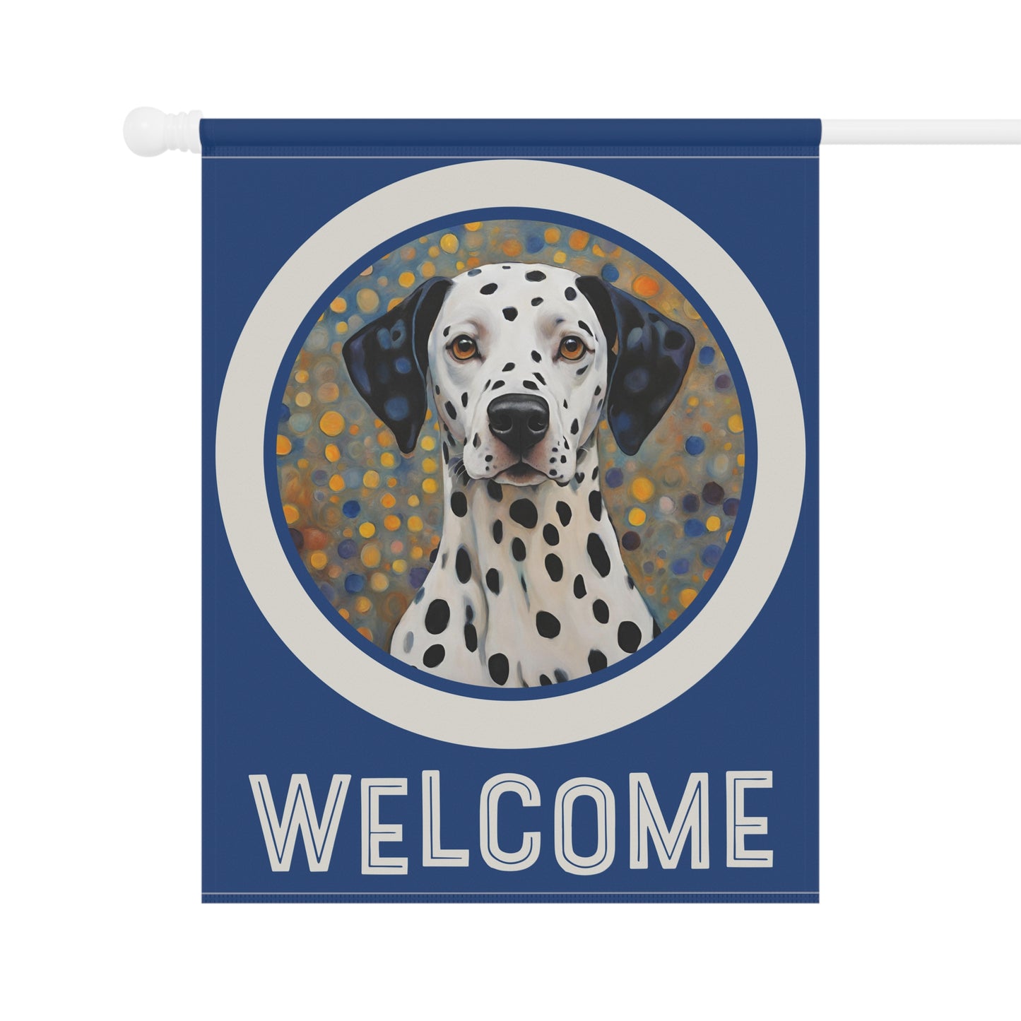 Dalmatian Welcome 2-Sided Garden & House Flag/Banner