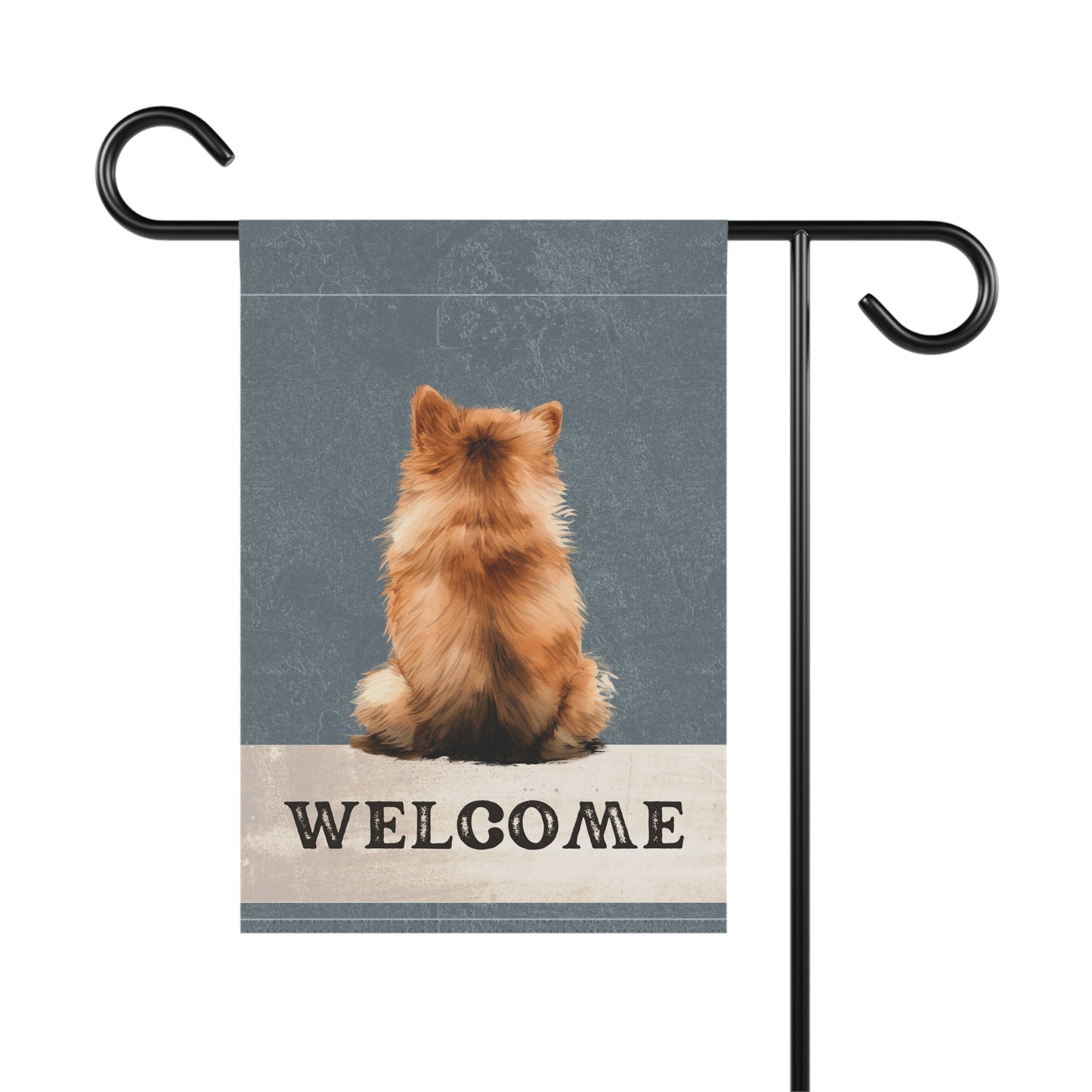 Pomeranian Welcome 2-Sided Garden & House Flag/Banner