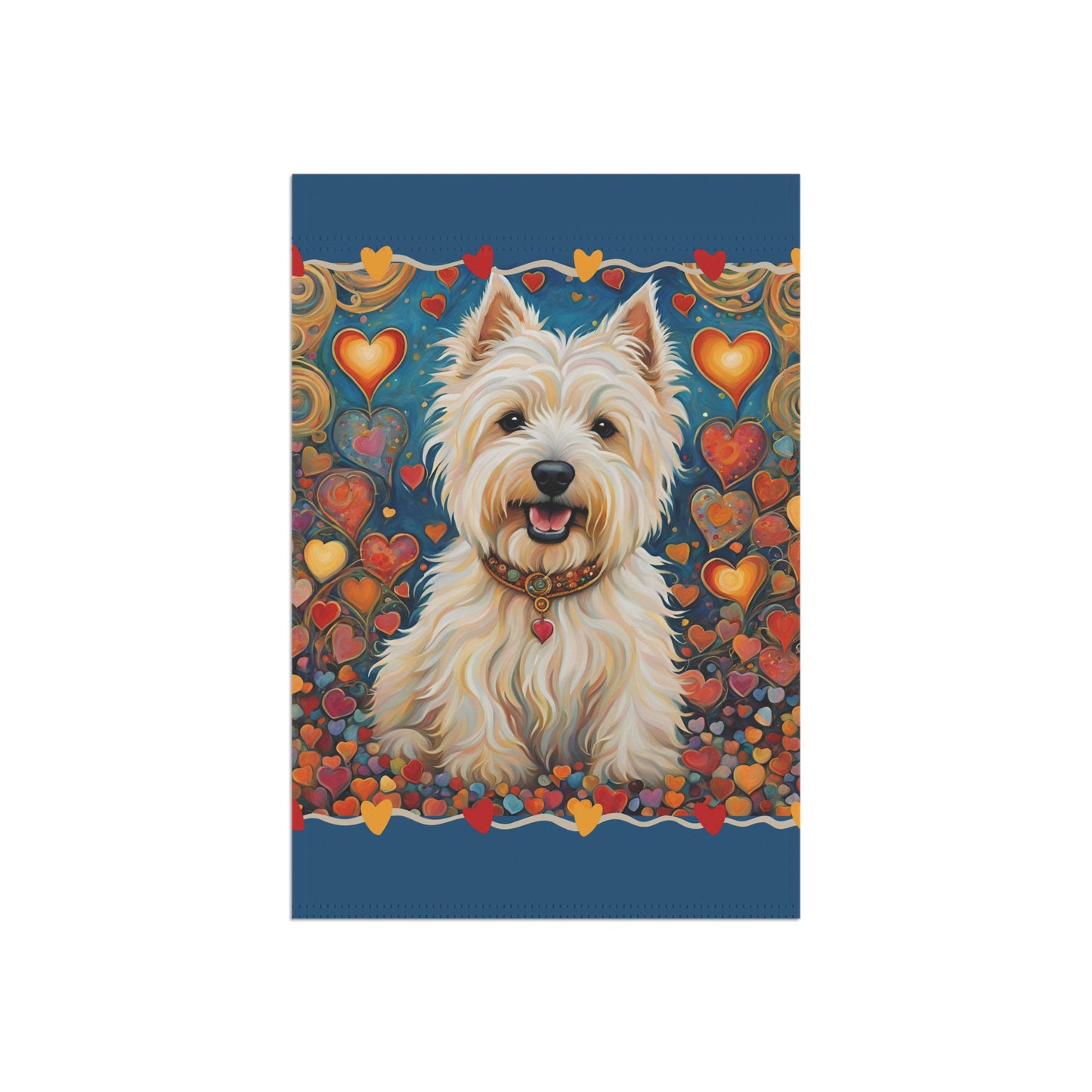 West Highland Terrier Valentine 2-Sided Garden & House Flag/Banner