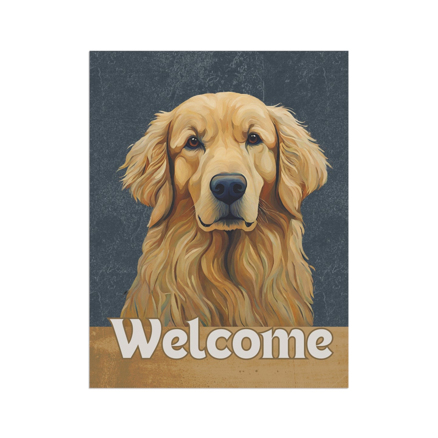 Golden Retriever Welcome 2-Sided Garden & House Flag/Banner