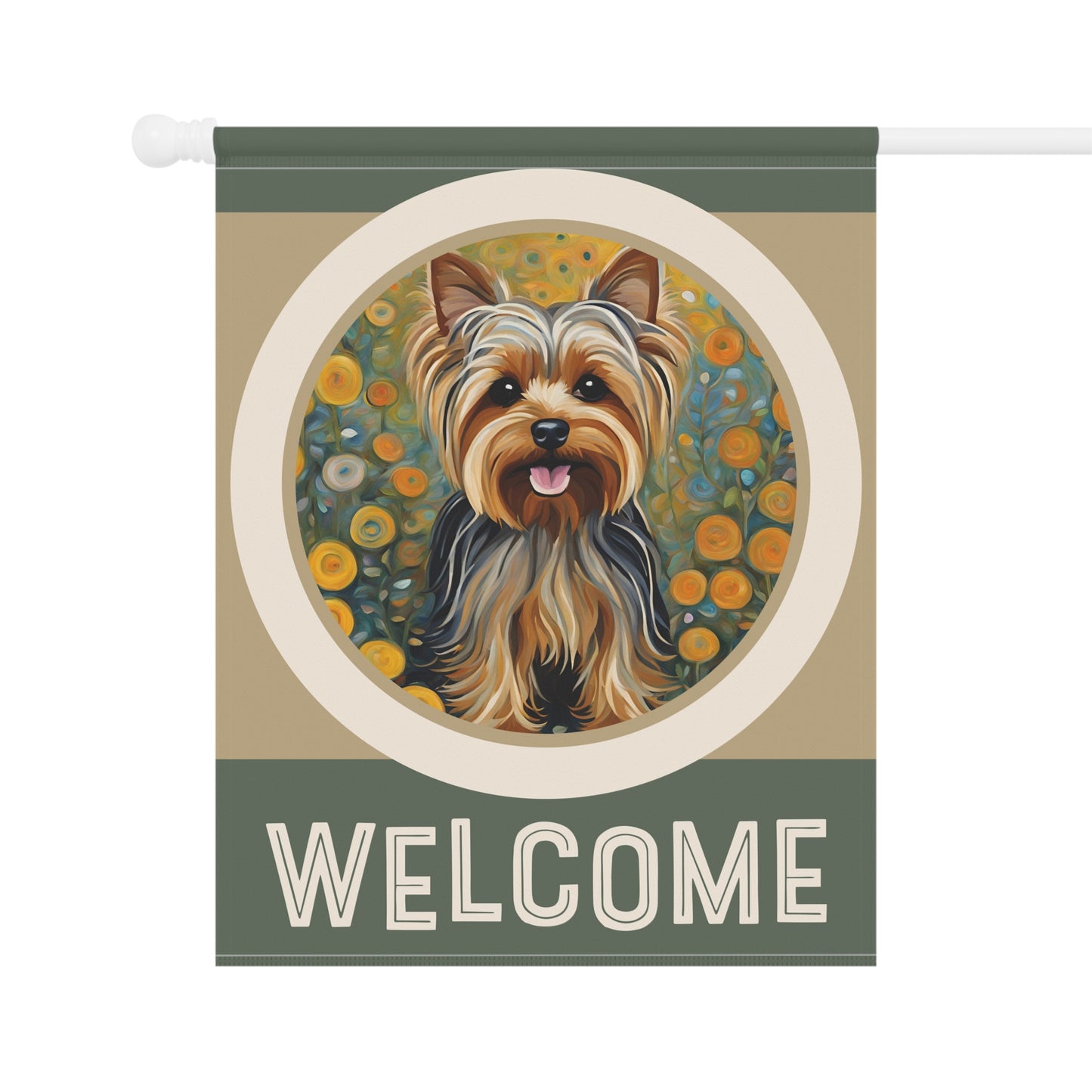 Yorkshire Terrier Welcome 2-Sided Garden & House Flag/Banner