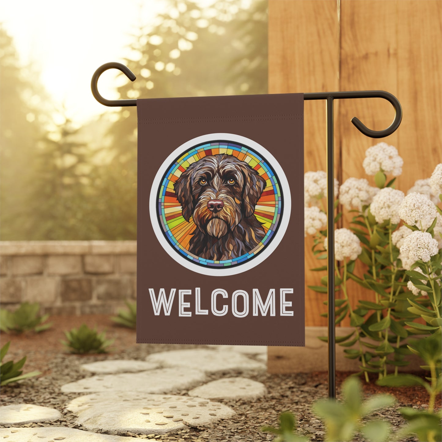 Griffon Welcome 2-Sided Garden & House Flag/Banner