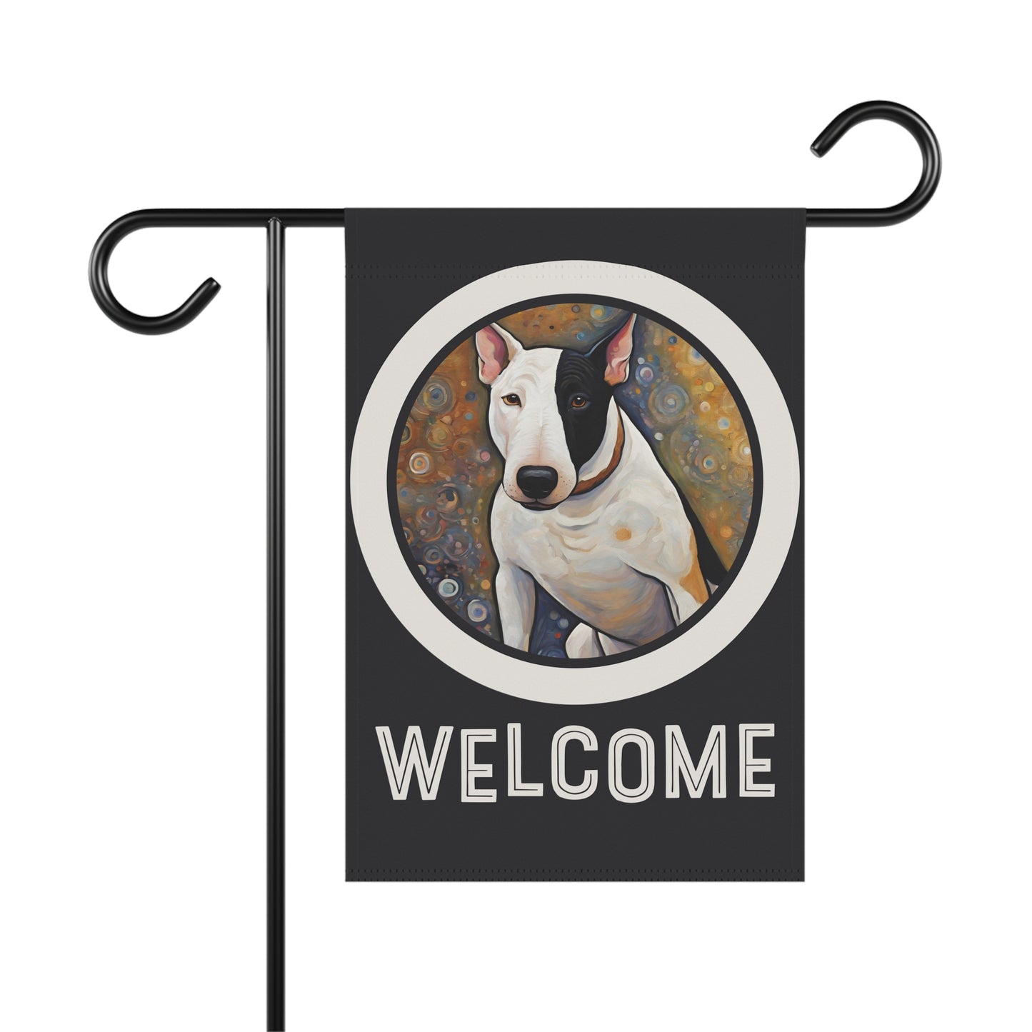 Bull Terrier Welcome 2-Sided Garden & House Flag/Banner