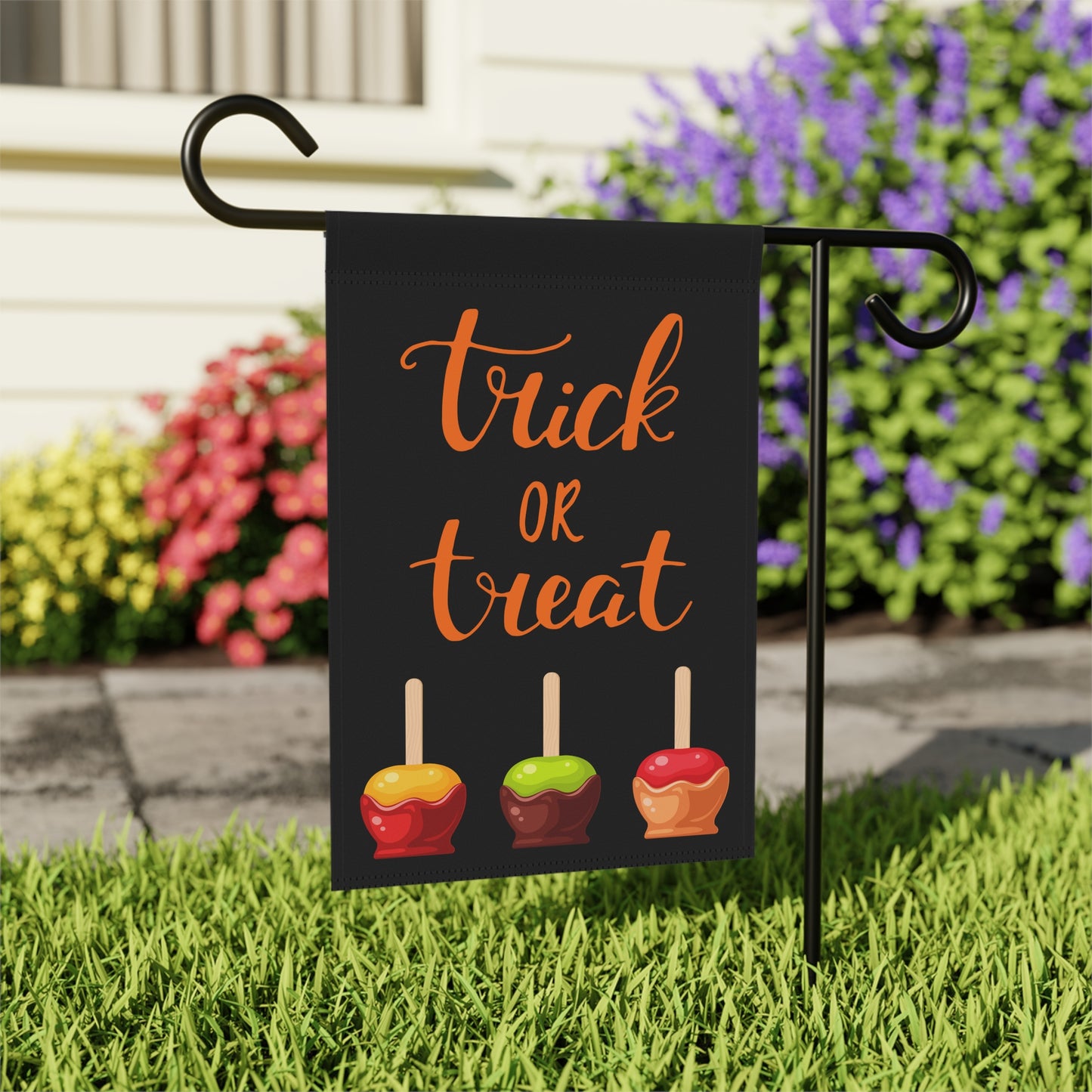 Trick or Treat Candy Apples 2-Sided Garden & House Banner