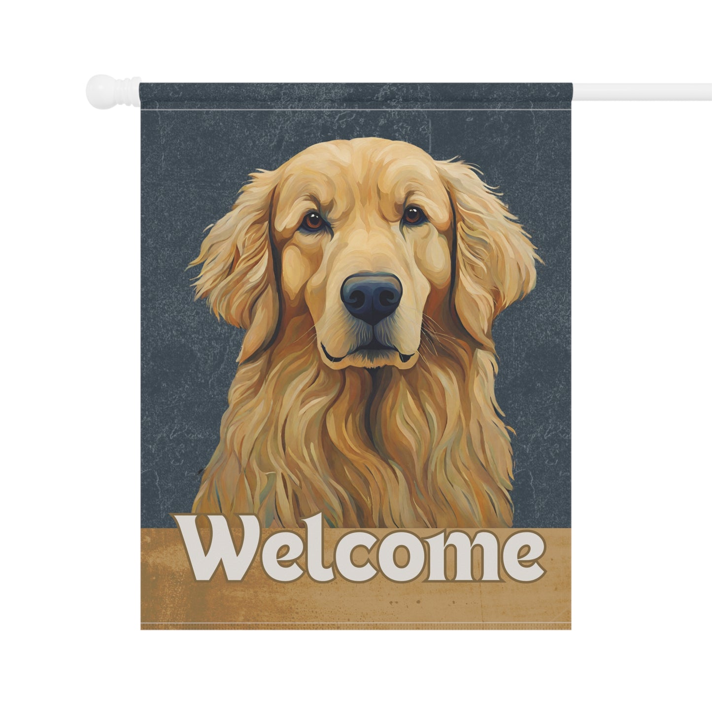 Golden Retriever Welcome 2-Sided Garden & House Flag/Banner