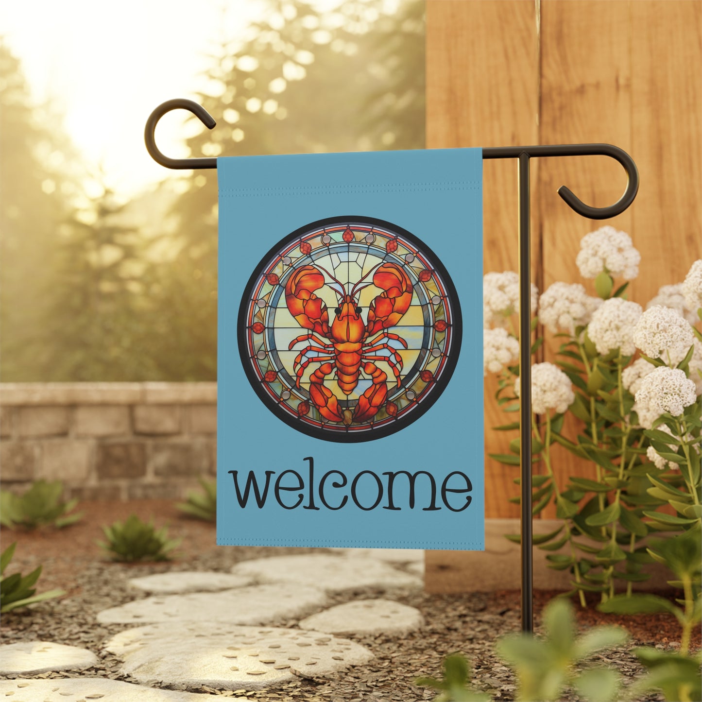 Lobster Welcome 2-Sided Garden & House Flag/Banner