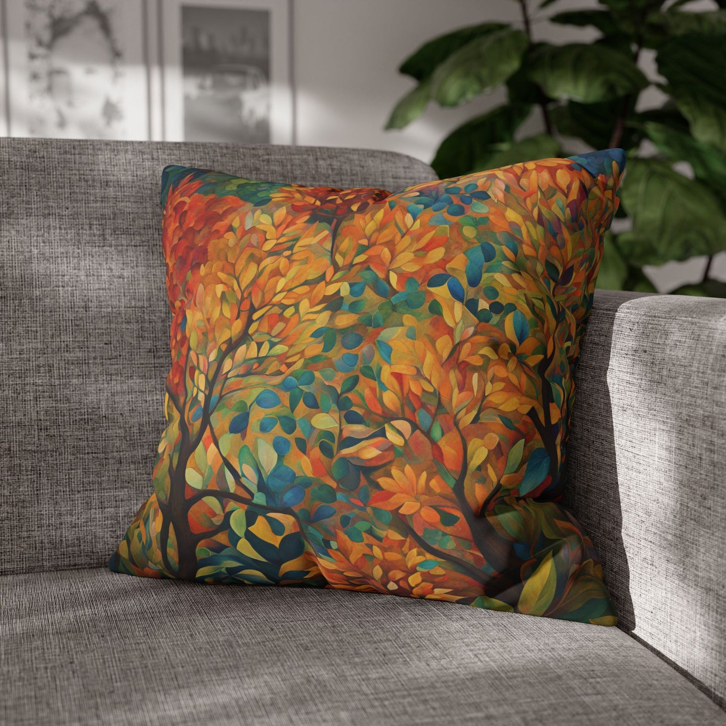 Autumn Square Poly Canvas Pillowcase