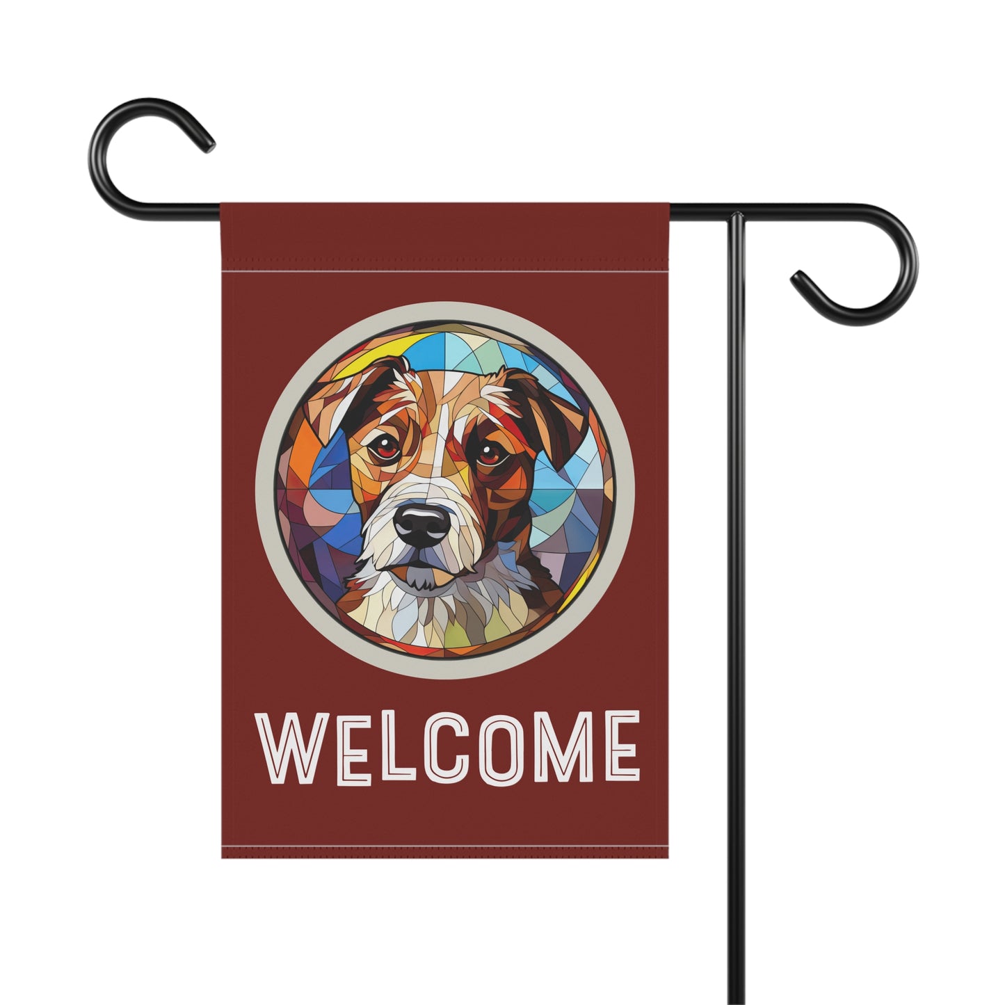 Russell Terrier Welcome 2-Sided Garden & House Flag/Banner