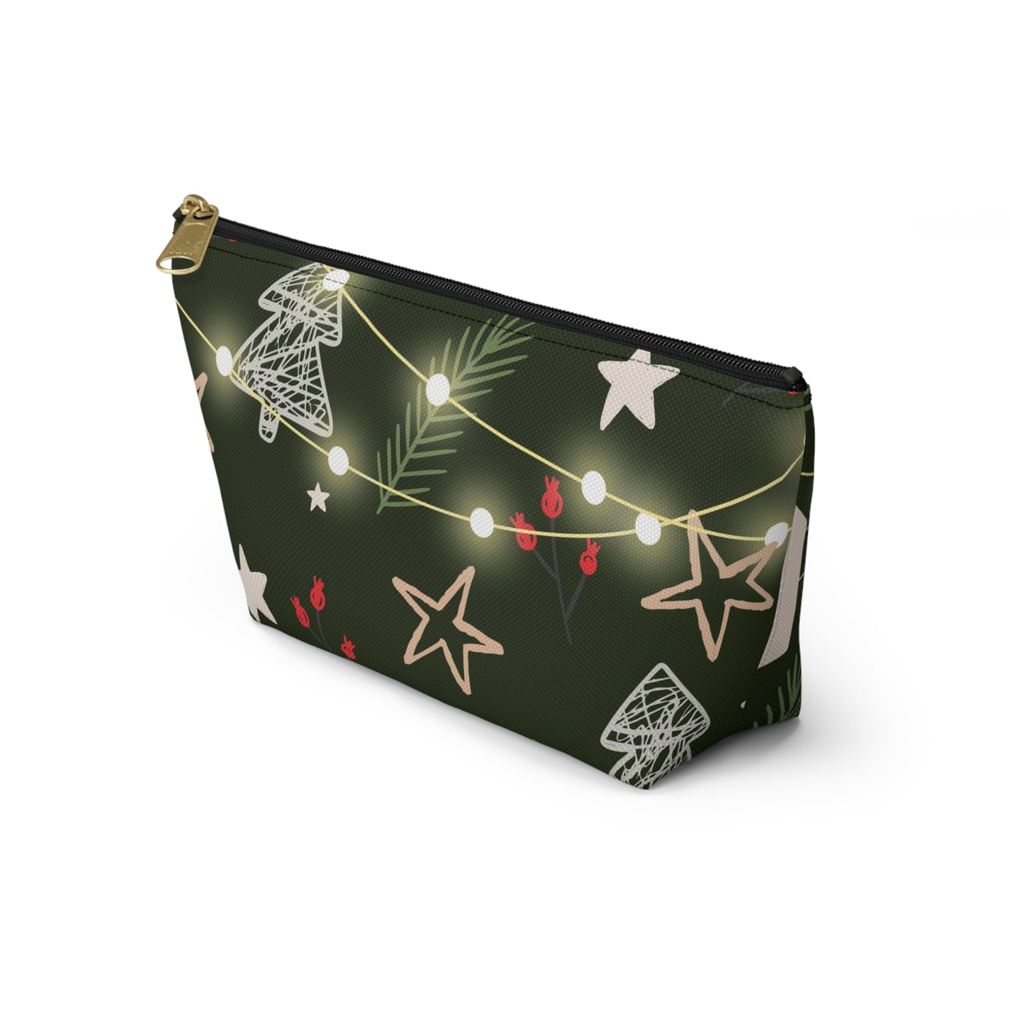 Rustic Christmas Accessory Pouch w T-bottom