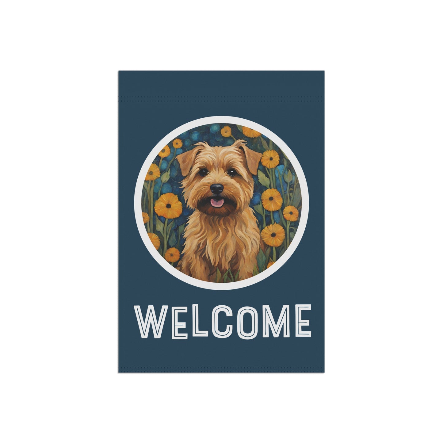 Norfolk Terrier Welcome 2-Sided Garden & House Flag/Banner