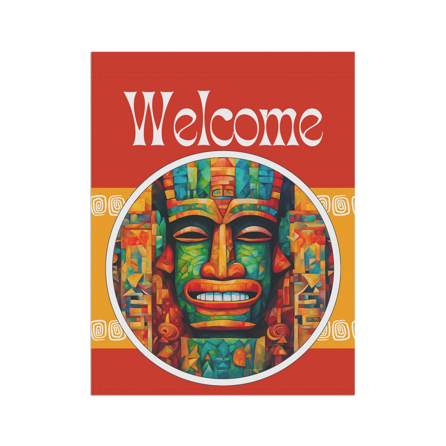 Tiki Chill Welcome 2-Sided Garden & House Flag/Banner