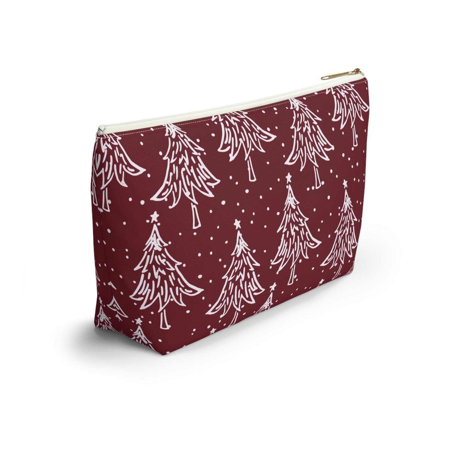 Christmas Trees for All Red Accessory Pouch w T-bottom