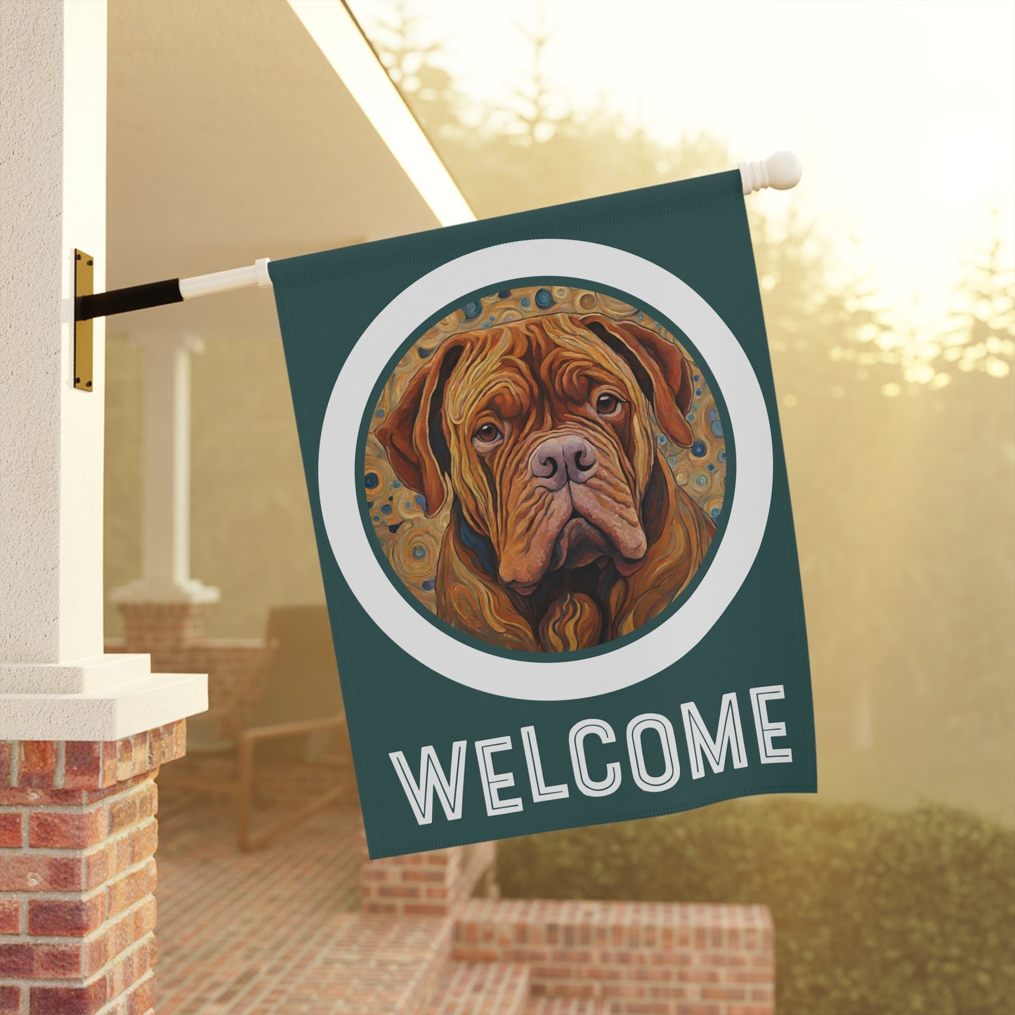 Bordeaux Welcome 2-Dided Garden & House Flag/Banner