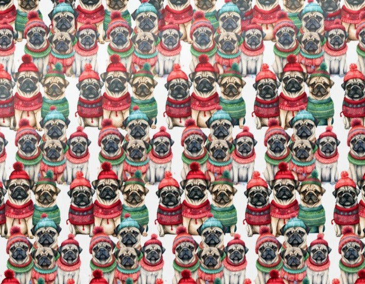 Christmas Pugs Wrapping Papers