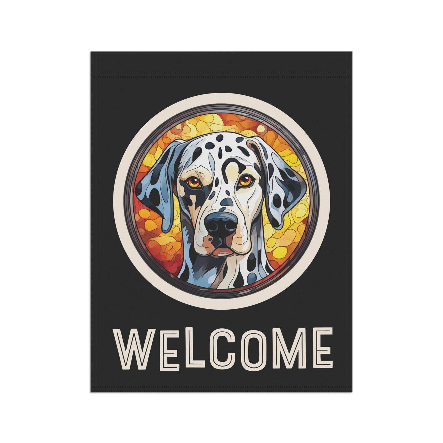 Dalmatian Welcome 2-Sided Garden & House Flag/Banner