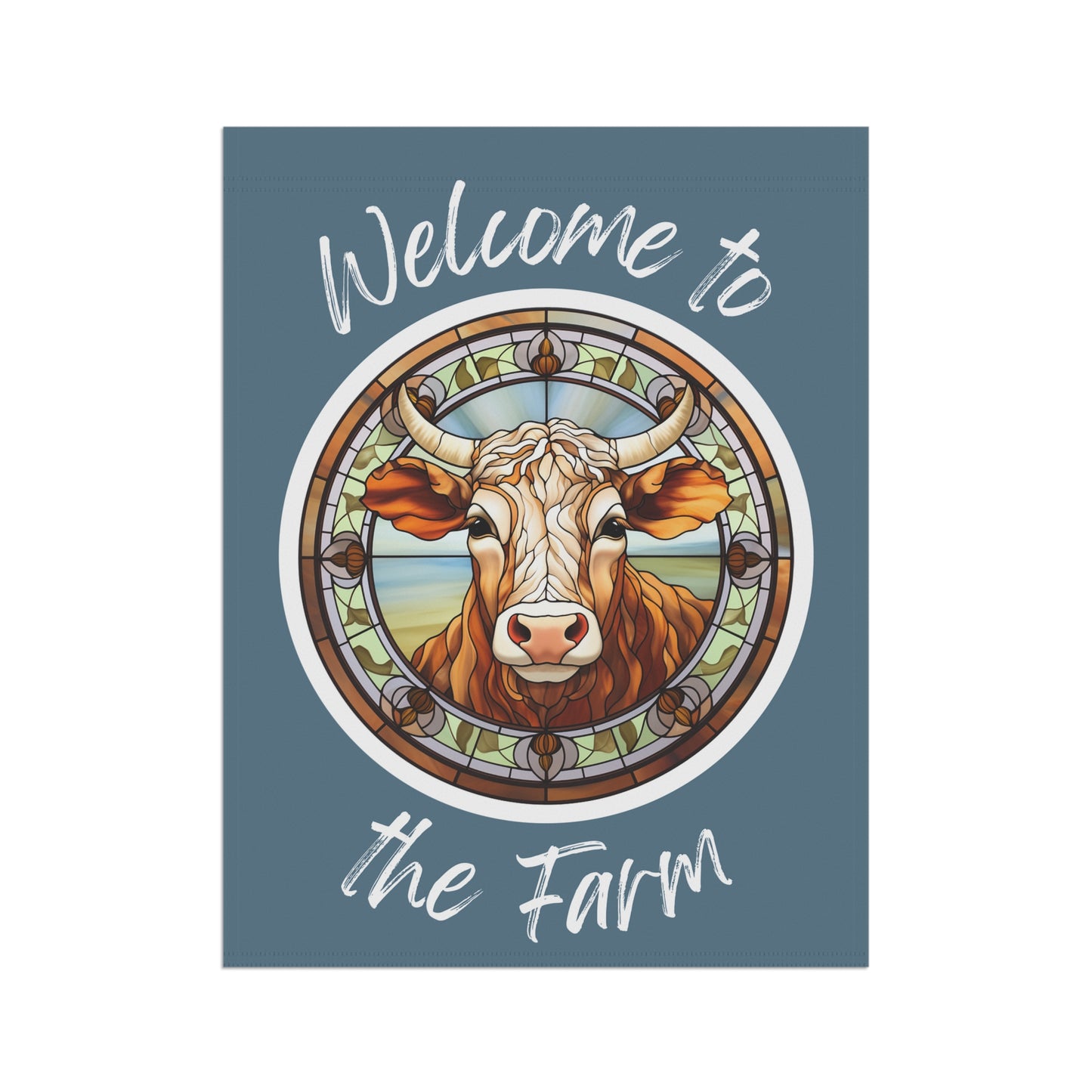 Welcome to the Farm Cow 2-Sided Garden & House Flag/Banner
