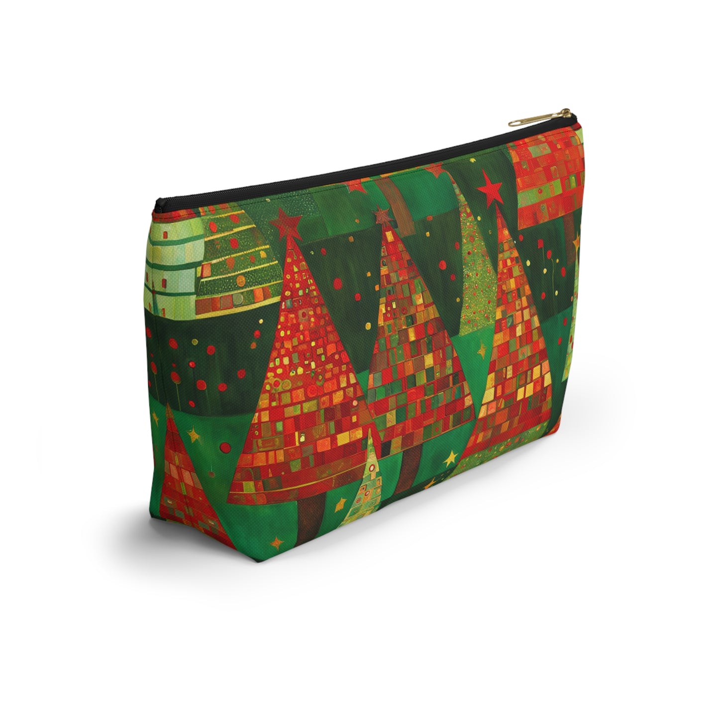 Christmas Tree Forest Accessory Pouch w T-bottom