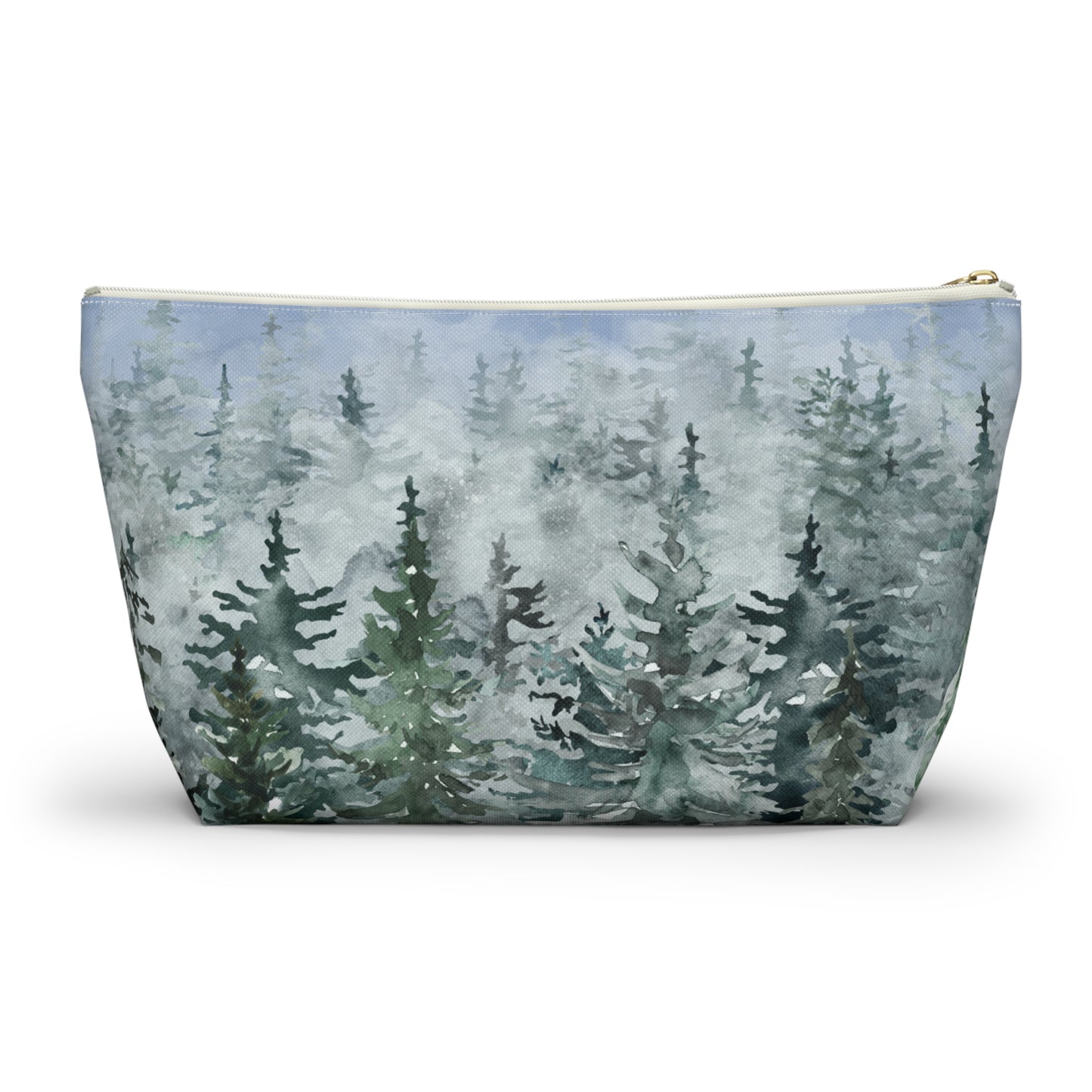 Evergreens in Winter Accessory Pouch w T-bottom