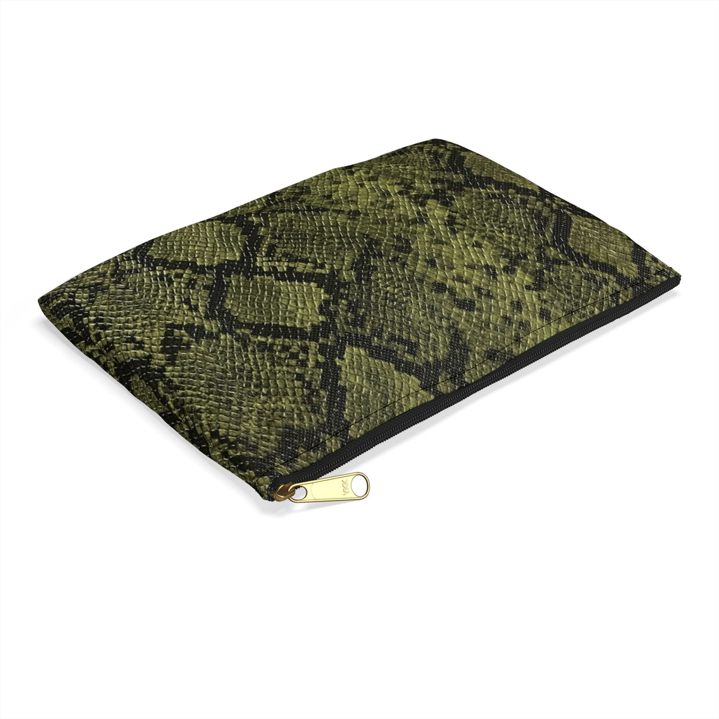 Faux Python in Green Accessory Pouch