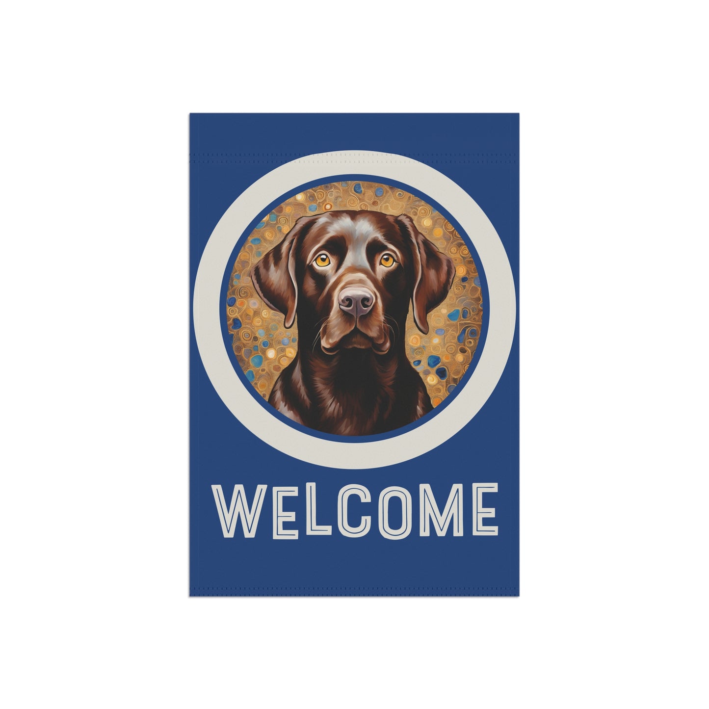 Chocolate Labrador Welcome 2-Sided Garden & House Flag/Banner