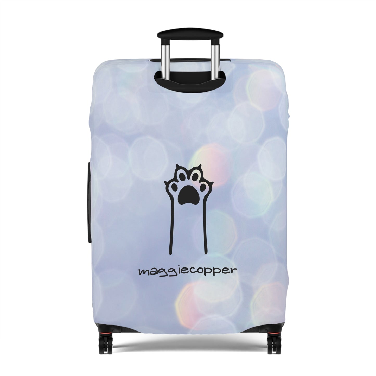 Kitten in Glasses & Blue Bow Tie Paws Off My Bag Luggage Cover