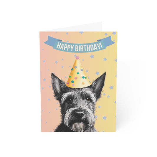 Scottish Terrier Happy Birthday 5 x 7 Greeting Cards (10 Pack)