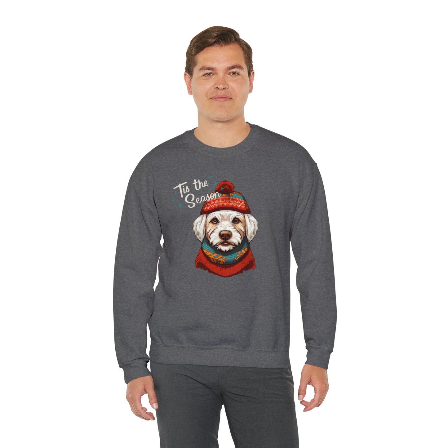 West Highland Terrier in Hat & Scarf Tis the Season Unisex Heavy Blend™ Crewneck Sweatshirt