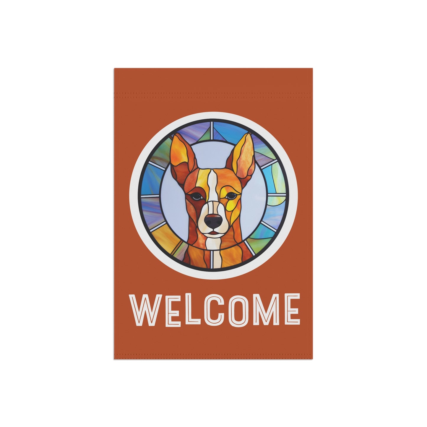 Basenji Welcome 2-Sided Garden & House Flag/Banner